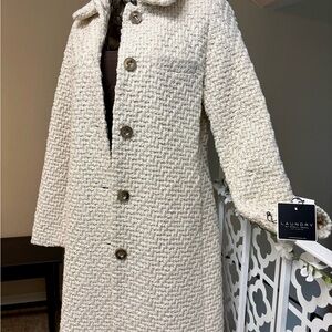 Laundry by Shelli Segal Women's Off-White Teddy Jacket